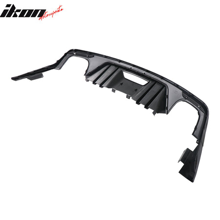 Fits 15-17 Ford Mustang Competition Rear Bumper Lip Diffuser PP 4PCS Gloss Black
