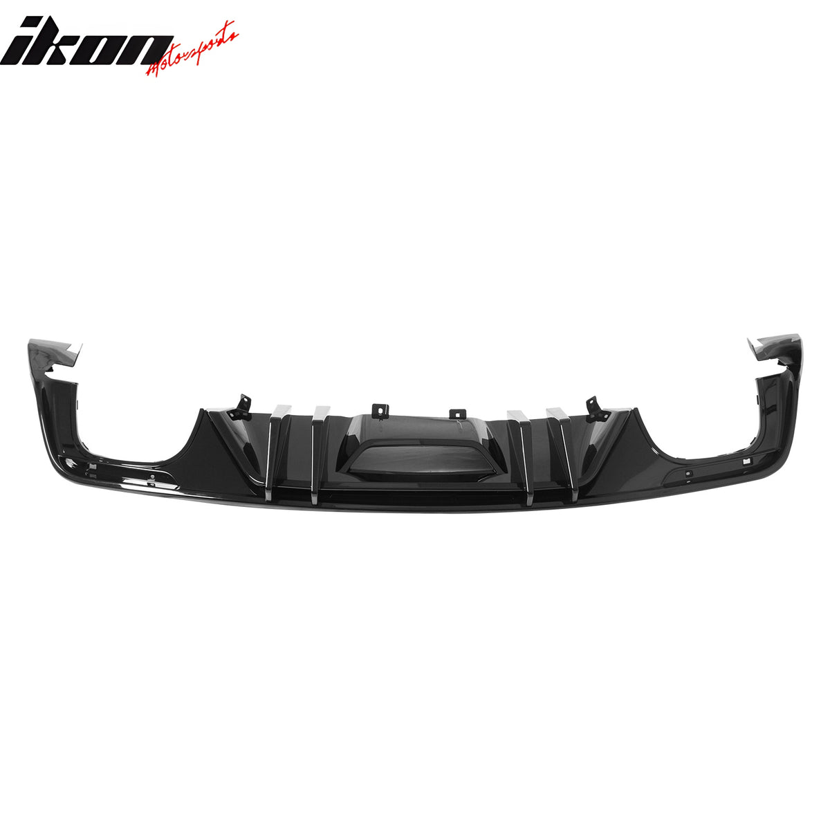 Fits 15-17 Ford Mustang Competition Rear Bumper Lip Diffuser PP 4PCS Gloss Black