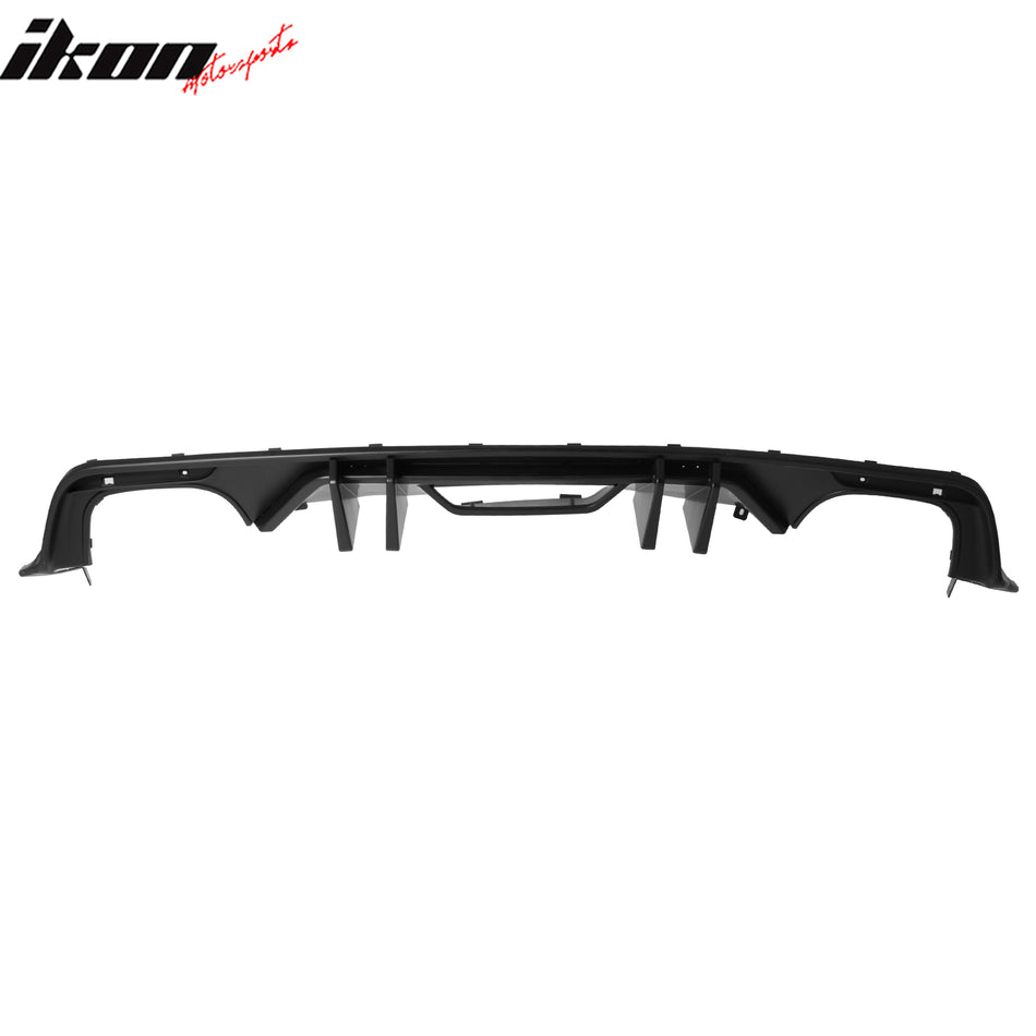 2015-2017 Ford Mustang Competition Rear Diffuser Bumper Matte Black PP