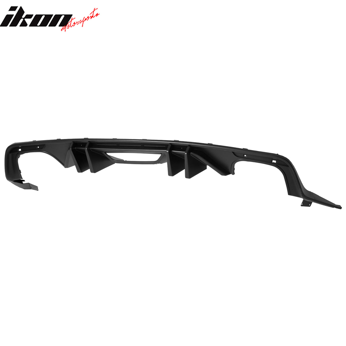 Fits 15-17 Ford Mustang Competition Rear Bumper Lip Diffuser PP 4PCS Matte Black