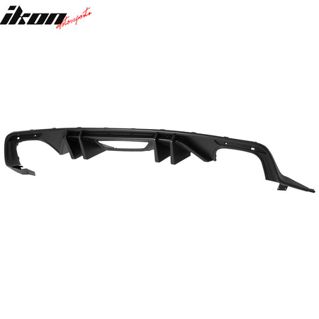 Fits 15-17 Ford Mustang Competition Rear Bumper Lip Diffuser PP 4PCS Matte Black