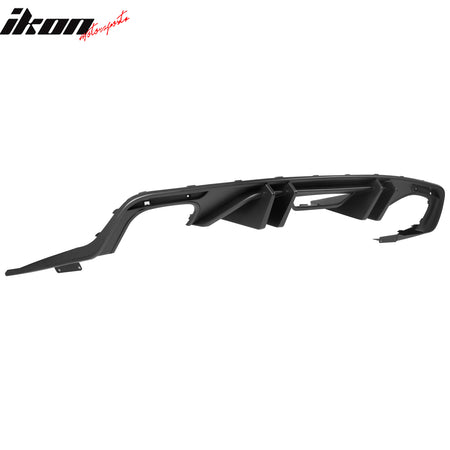 Fits 15-17 Ford Mustang Competition Rear Bumper Lip Diffuser PP 4PCS Matte Black