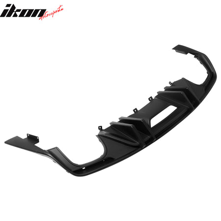 Fits 15-17 Ford Mustang Competition Rear Bumper Lip Diffuser PP 4PCS Matte Black
