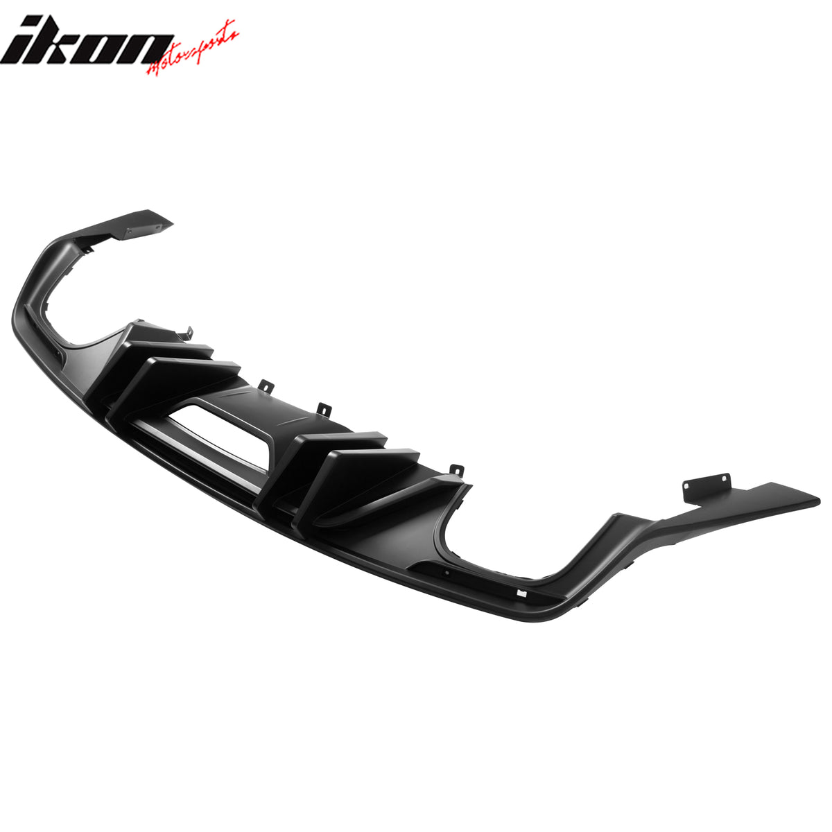 Fits 15-17 Ford Mustang Competition Rear Bumper Lip Diffuser PP 4PCS Matte Black