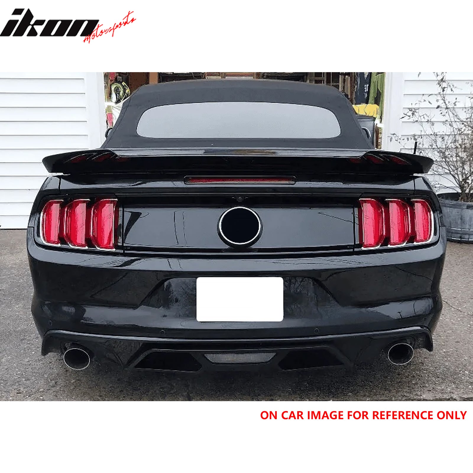 Fits 15-17 Ford Mustang GT500 Style Rear Bumper Lip Diffuser PP 4PCS Matte Black