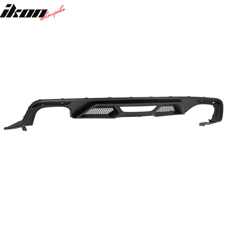 Fits 15-17 Ford Mustang GT500 Style Rear Bumper Lip Diffuser PP 4PCS Matte Black