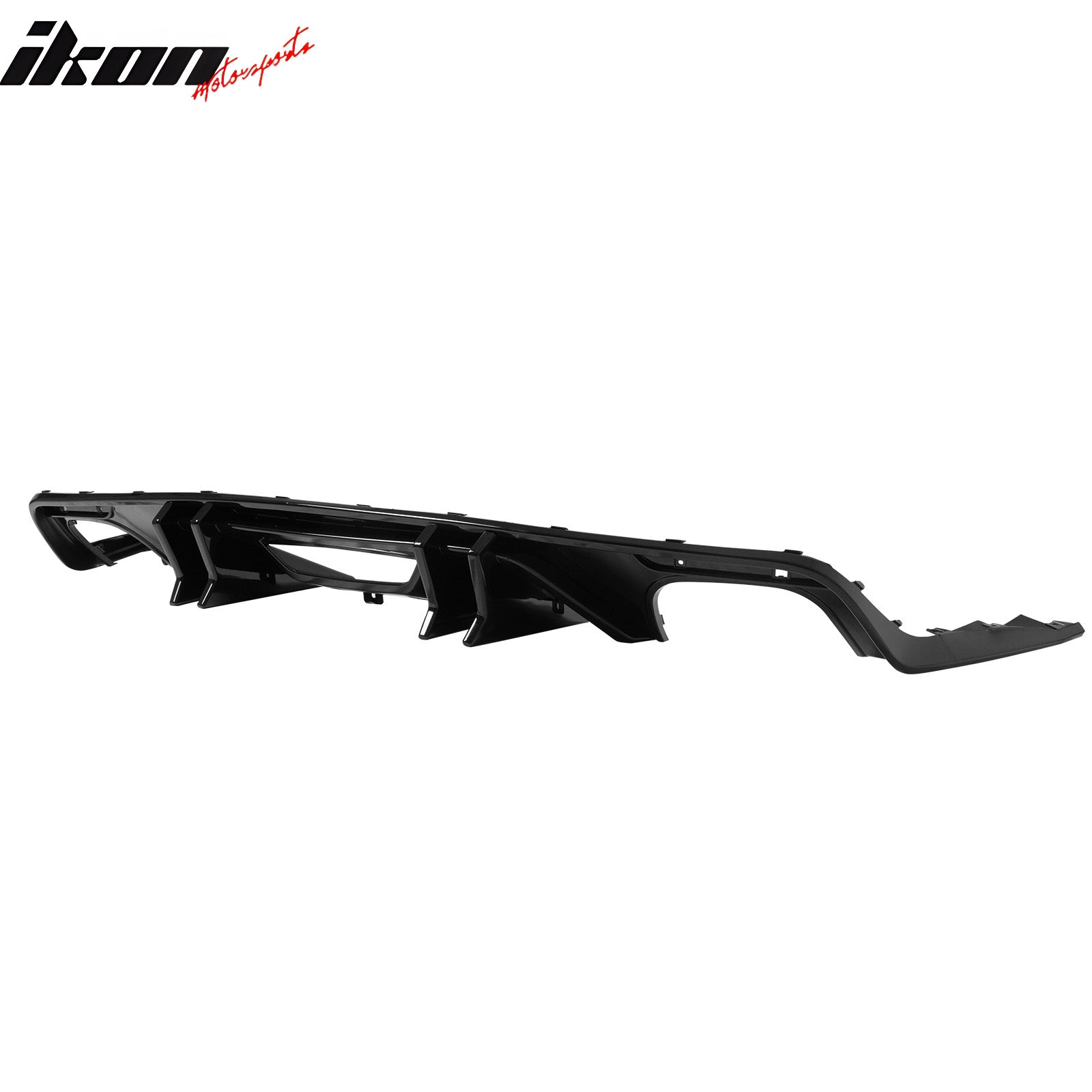 Fits 15-17 Ford Mustang Speed Style Rear Bumper Lip Diffuser PP 4PCS Gloss Black