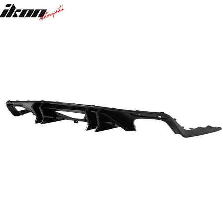 Fits 15-17 Ford Mustang Speed Style Rear Bumper Lip Diffuser PP 4PCS Gloss Black
