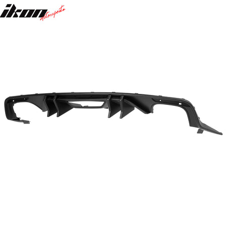 Fits 15-17 Ford Mustang Speed Style Rear Bumper Lip Diffuser PP 4PCS Matte Black