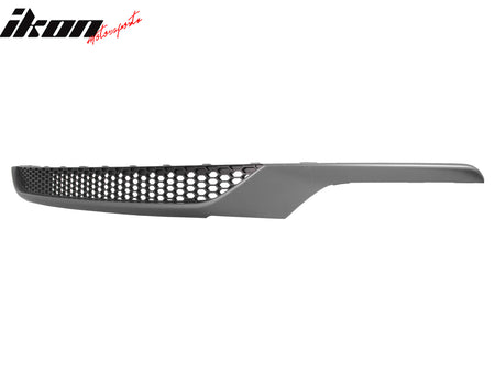 IKON MOTORSPORTS Front Lower Grille, Compatible with 2015-2017 Hyundai Sonata, OE Style Grey with Black Insert PP Polypropylene Replacement Front Bumper Hood Grill