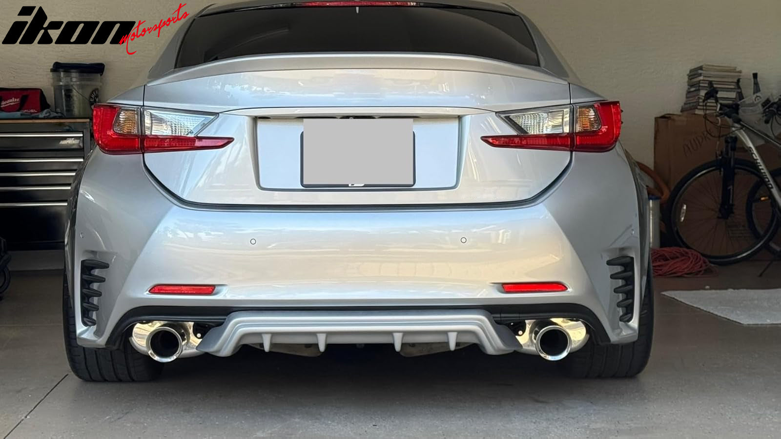 Fits 15-18 Lexus RC300 RC350 F-Sport Rear Bumper Diffuser Silkblaze Style PP