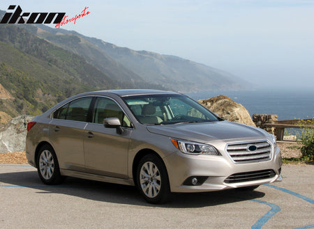 IKON MOTORSPORTS Fog Light Cover / Trim, Compatible with 2015-2017 Subaru Legacy, Black PP Polypropylene Fog Lamp Decoration Bezel, 1 Pair