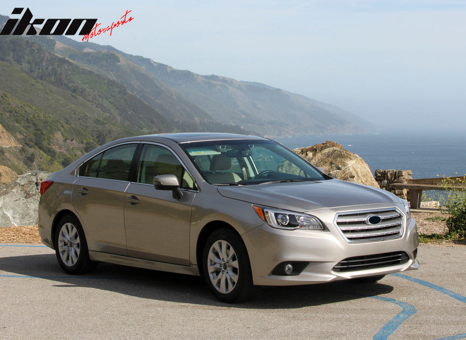 IKON MOTORSPORTS Fog Light Cover / Trim, Compatible with 2015-2017 Subaru Legacy, Black PP Polypropylene Fog Lamp Decoration Bezel, 1 Pair