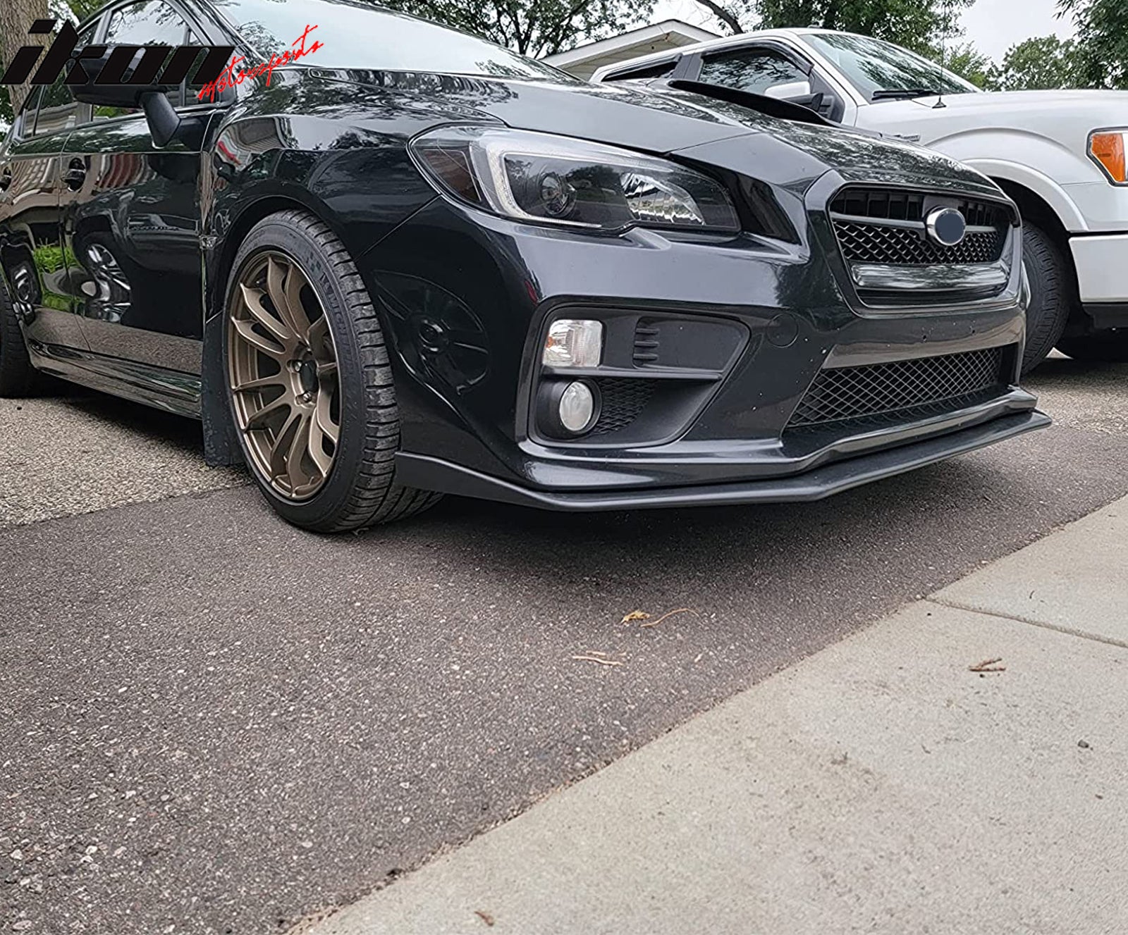 IKON MOTORSPORTS Front Upper Grille, Compatible with 2015-2017 Subaru WRX STI & WRX, OE Style Gloss Black ABS Plastic Replacement Front Bumper Hood Grill 1PC