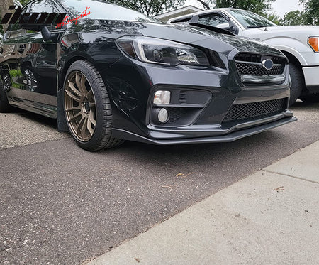 IKON MOTORSPORTS Front Upper Grille, Compatible with 2015-2017 Subaru WRX STI & WRX, OE Style Gloss Black ABS Plastic Replacement Front Bumper Hood Grill 1PC