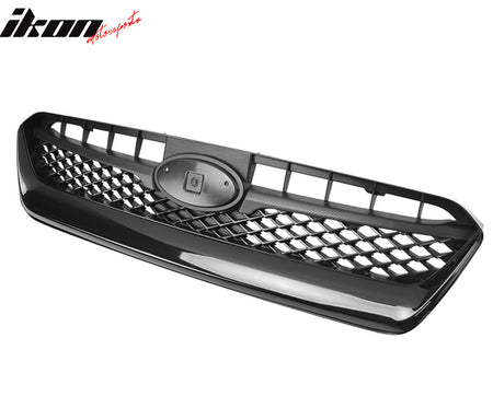 Fits 15-17 Subaru WRX STI 4DR OE Style Front Bumper Upper Grille Gloss Black ABS