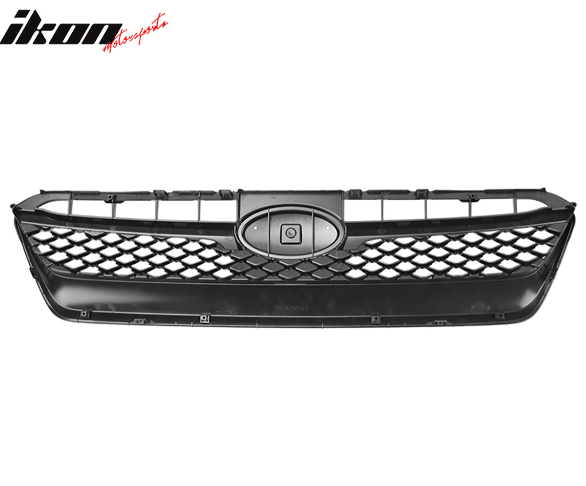 Fits 15-17 Subaru WRX STI 4DR OE Style Front Bumper Upper Grille Gloss Black ABS