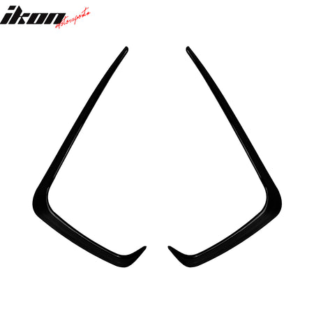 For 15-17 Subaru WRX STI IKON Front Bumper Side Splitter Canards ABS Gloss Black