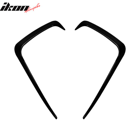 For 15-17 Subaru WRX STI IKON Front Bumper Side Splitter Canards ABS Gloss Black