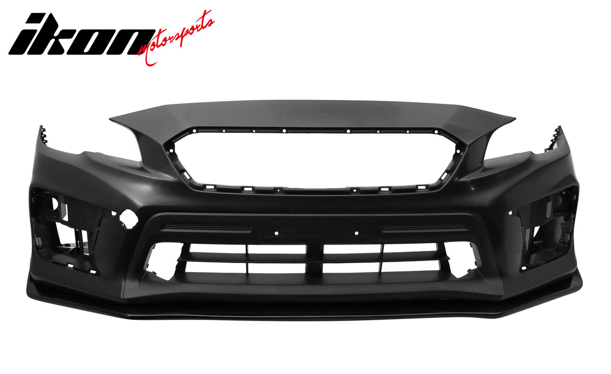 Fits 15-21 Subaru WRX STI S207 Style PU Front Bumper Lip Chin Spoiler Unpainted