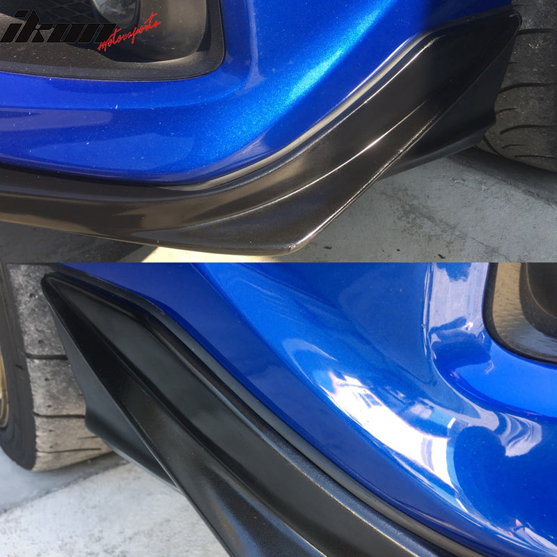 Fits 15-21 Subaru WRX STI S208 Style Front Bumper Lip Chin Spoiler PU Splitter