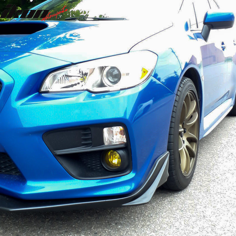 Fits 15-21 Subaru WRX STI S208 Style Front Bumper Lip Chin Spoiler PU Splitter