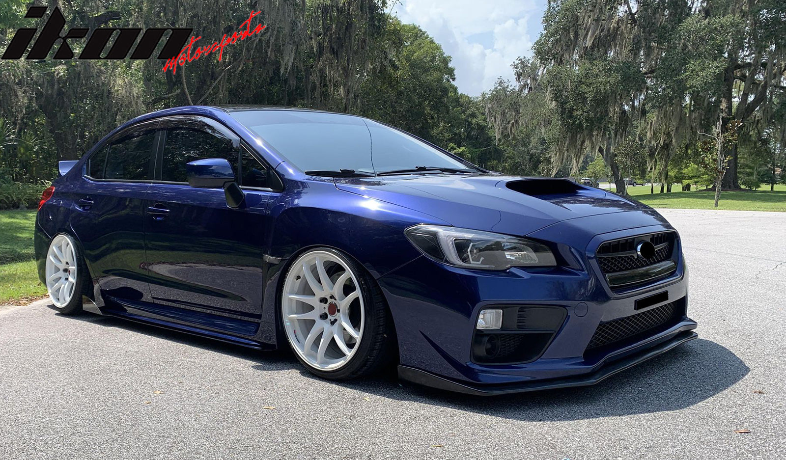 スバルWRX-STI-UAB Fits 15-21 Subaru WRX STI V-Limited Style Front Bumper Lip Spoiler