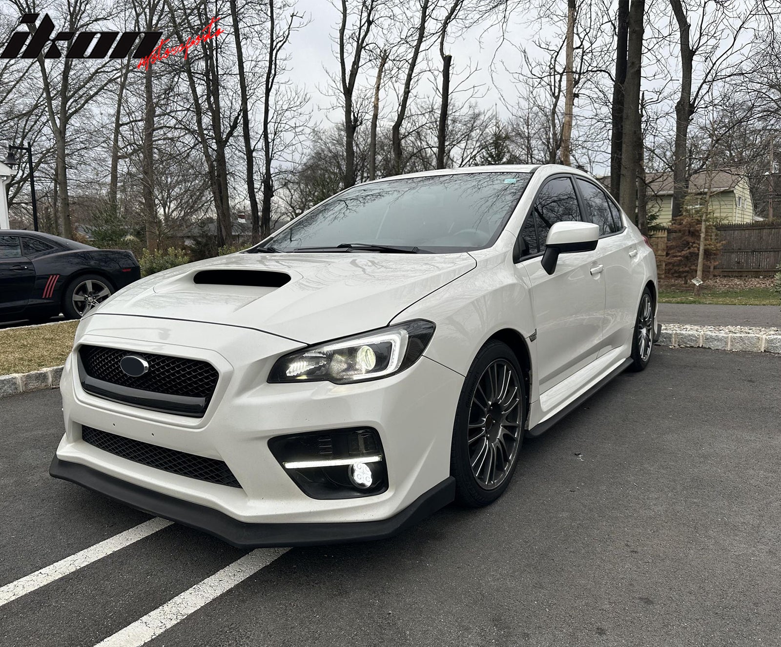 Fits 15-17 Subaru WRX STI JDM Style Front Bumper Upper Grille Gloss Black ABS