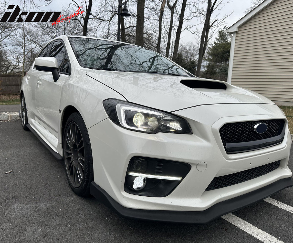 Fits 15-17 Subaru WRX STI JDM Style Front Bumper Upper Grille Gloss Black ABS