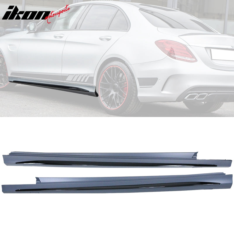 Side Skirts for Benz W205 C-Class 2015-2018 C63 AMG Style Unpainted PP