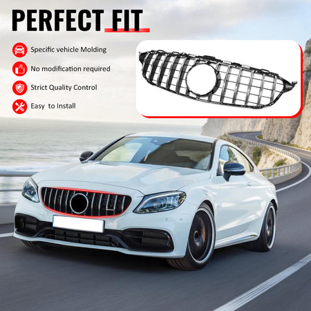 Fit 2015-2018 Mercedes-Benz W205 C-Class C63 AMG/C63 AMG S Upper Grille