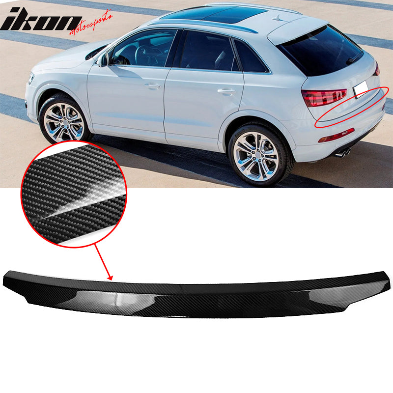 2015-2018 Audi Q3 Rear Bumper Cover Protector Step Plate Carbon Fiber