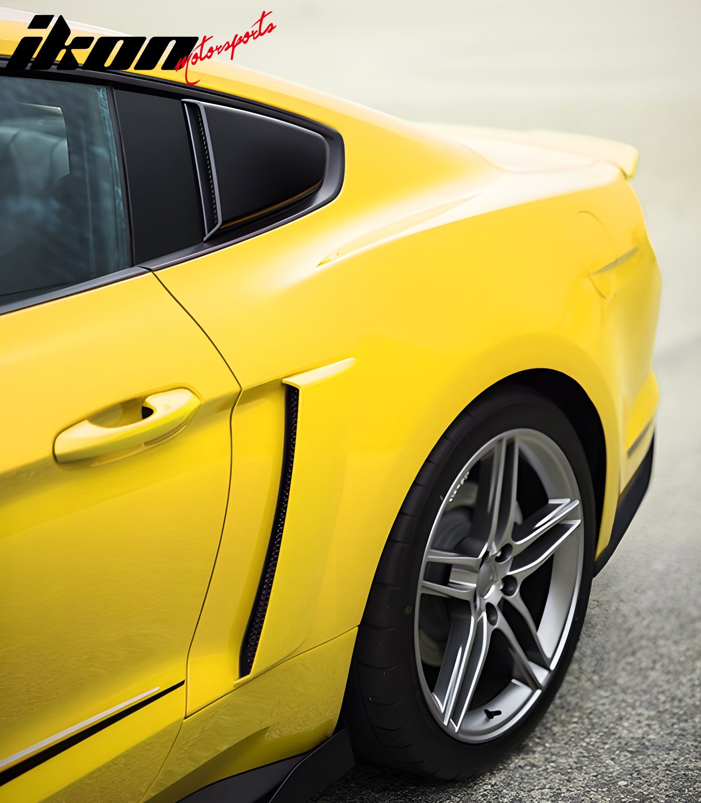 Fits 15-19 Ford Mustang Quarter Window Louvers Panel Side Scoops