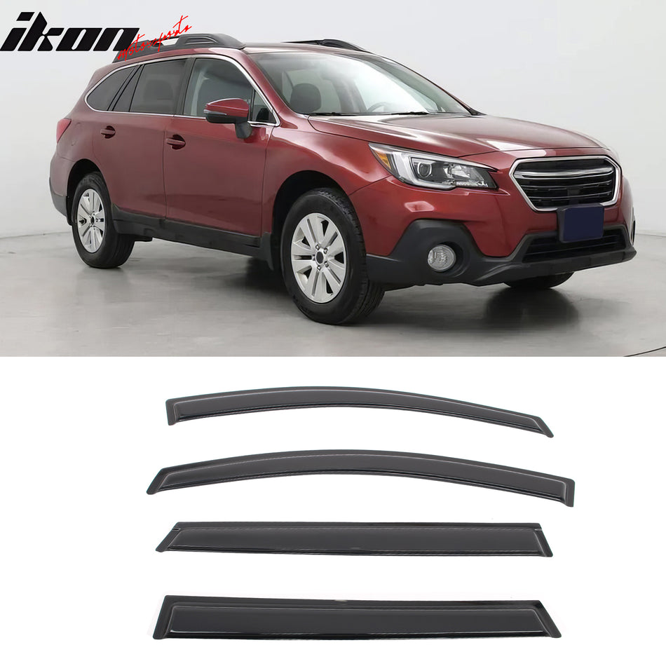 2015-2019 Subaru Outback Smoke Window Visors Vent Rain Guards Acrylic