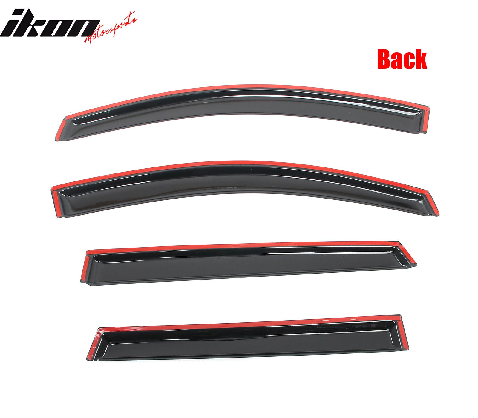 Fits 15-19 Subaru Outback Window Visors Vent Rain Wind Guards Deflectors Tape-On