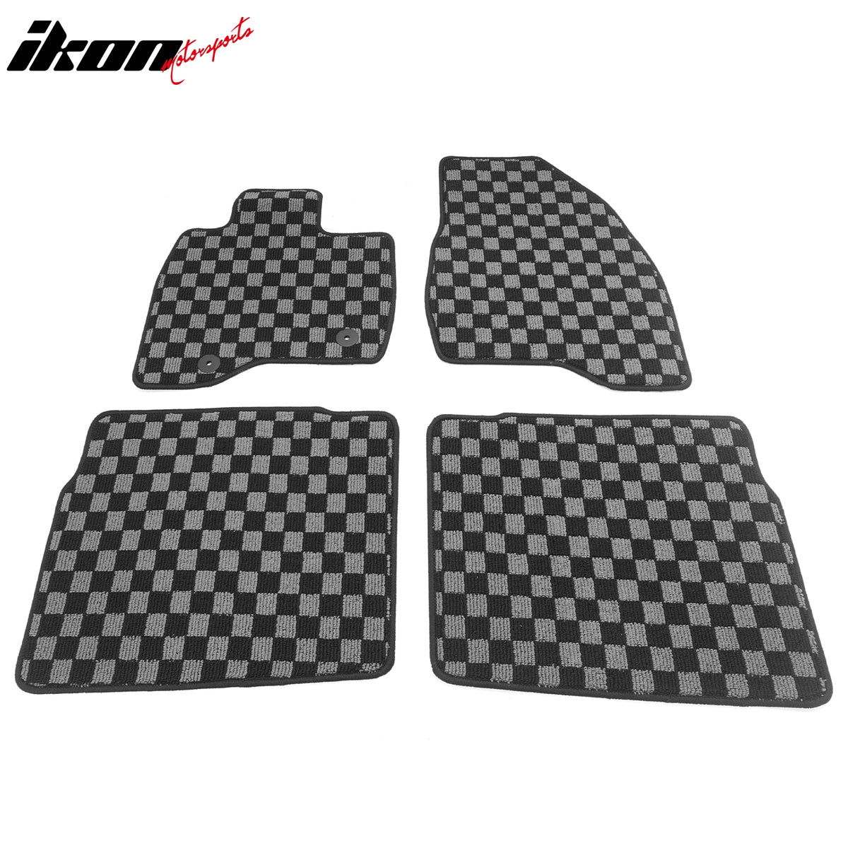 Fits 15-19 Ford Explorer Floor Mats Non-Slip Carpets Checkered Black Gray Plaid