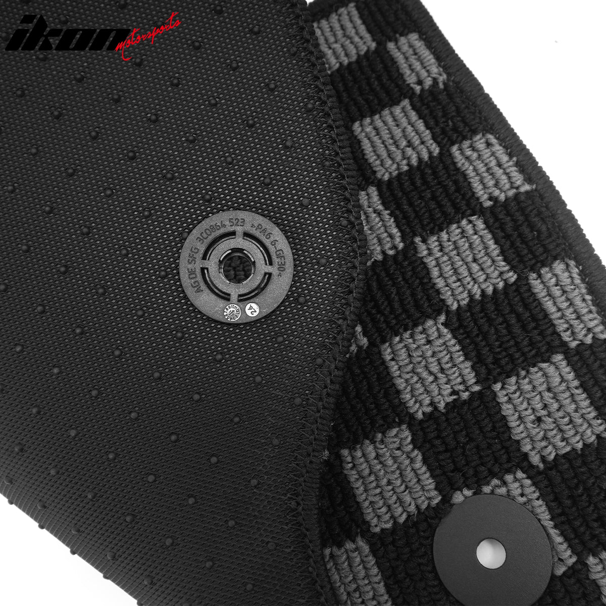 Fits 15-19 Ford Explorer Floor Mats Non-Slip Carpets Checkered Black Gray Plaid