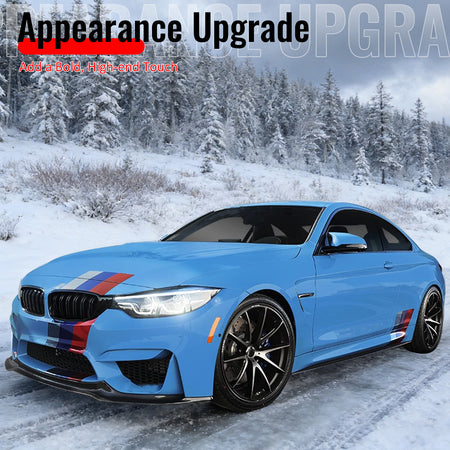 For 15-20 F80 M3 F82 M4 CS Style Front Bumper Lip Spoiler Carbon Fiber Print ABS