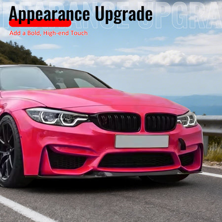 Fits 15-20 BMW F80 M3 F82 M4 CS Style Front Bumper Lip Spoiler Gloss Black ABS