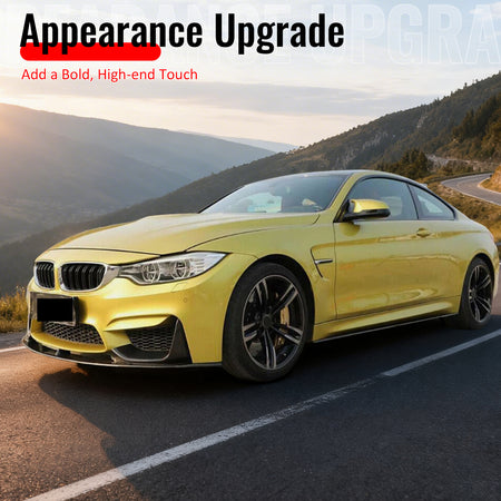 For 15-20 F80 M3 F82 M4 MP Style Front Bumper Lip Spoiler Carbon Fiber Print ABS