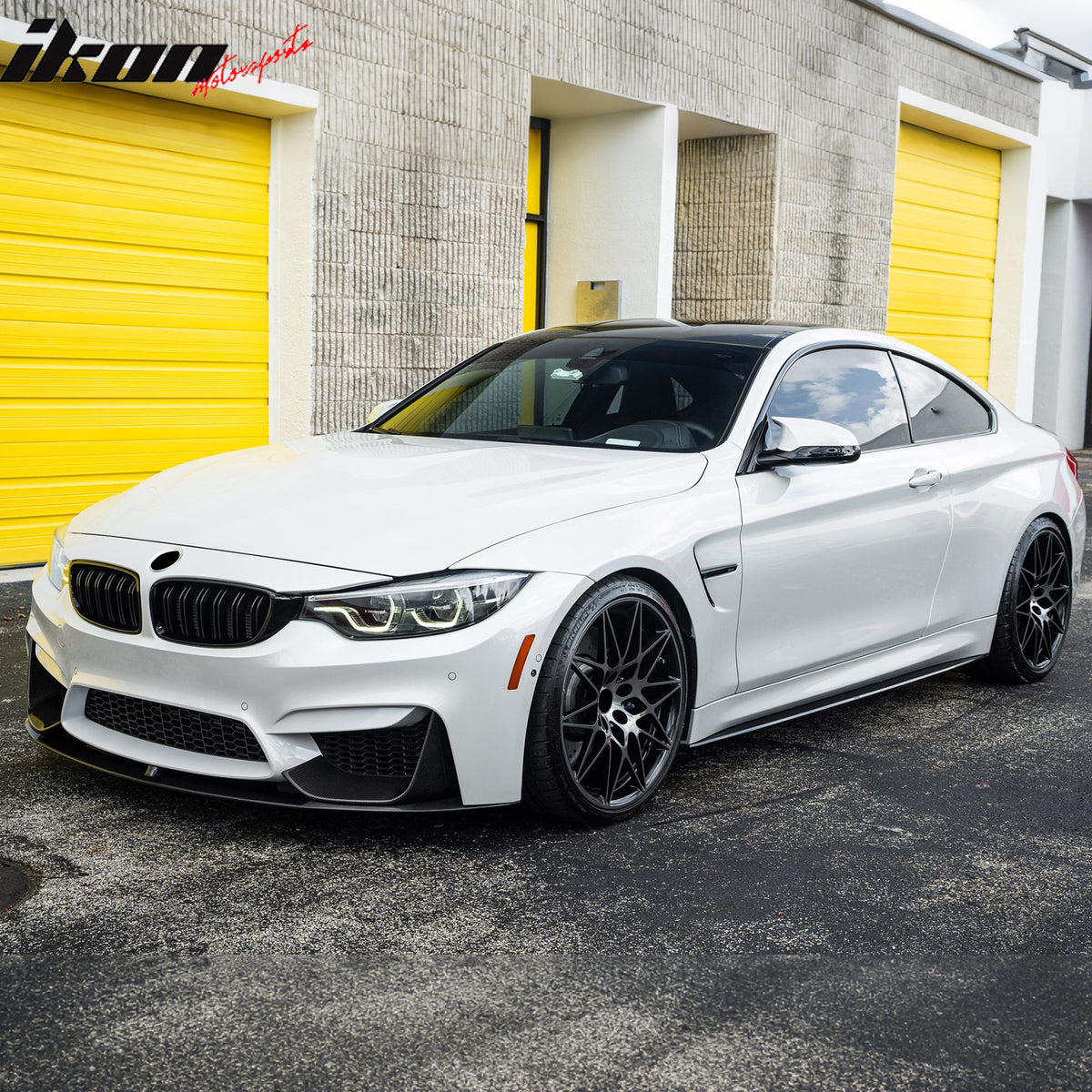 For 15-20 F80 M3 F82 M4 MP Style Front Bumper Lip Spoiler Carbon Fiber Print ABS