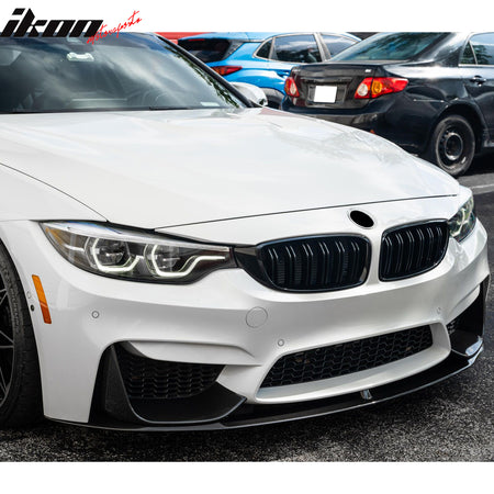 For 15-20 F80 M3 F82 M4 MP Style Front Bumper Lip Spoiler Carbon Fiber Print ABS
