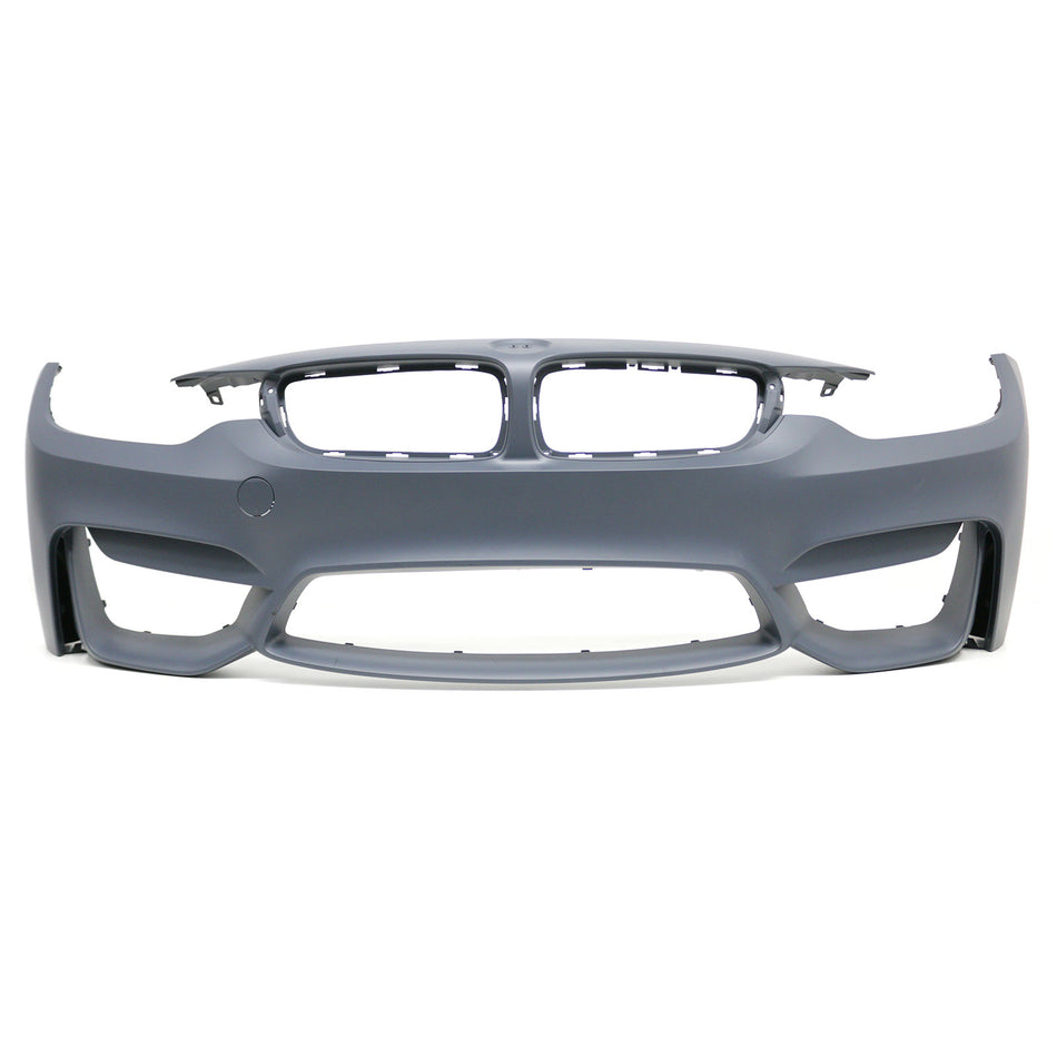 2015-2020 BMW F80 M3 Sedan/F82 M4 Coupe/F83 M4 Convertible Unpainted PP F8X Euro Style Replacement Bumper Conversion without PDC Holes/Washer