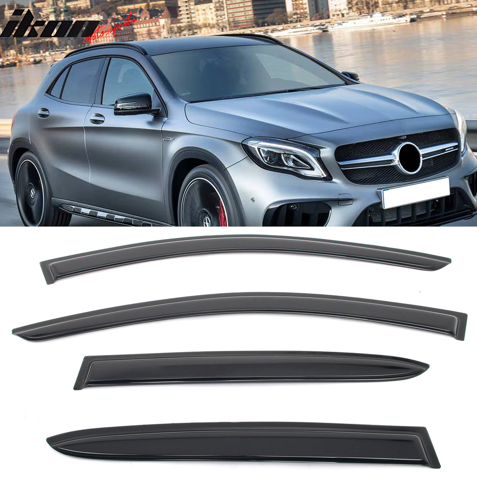 2015-2020 Benz X156 GLA-Class Smoke Window Visors Rain Guards Acrylic