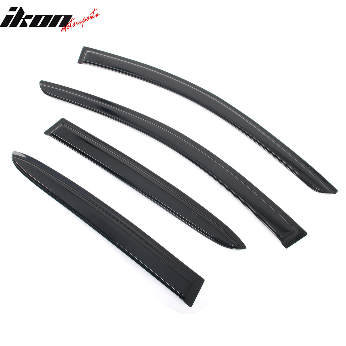 IKON MOTORSPORTS Tape on Window Visors Compatible with 2015-2020 Mercedes-Benz X156 GLA-Class, Acrylic Smoke/Tinted Rain Guards, Side Window Wind Deflectors 4PCS