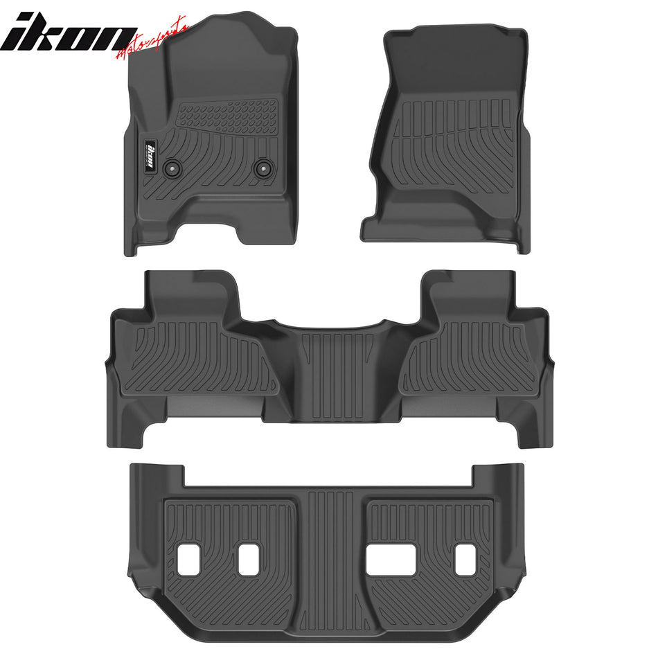 Floor Mats for Chevrolet Suburban& GMC Yukon XL 2015-2020 All Weather Carpets Liner Guard TPE 4PCS Set