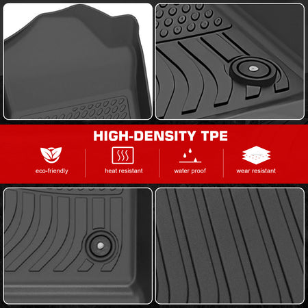 Fits 15-20 Chevy Suburban& GMC Yukon XL Heavy Duty Floor Mats Carpet Liner TPE