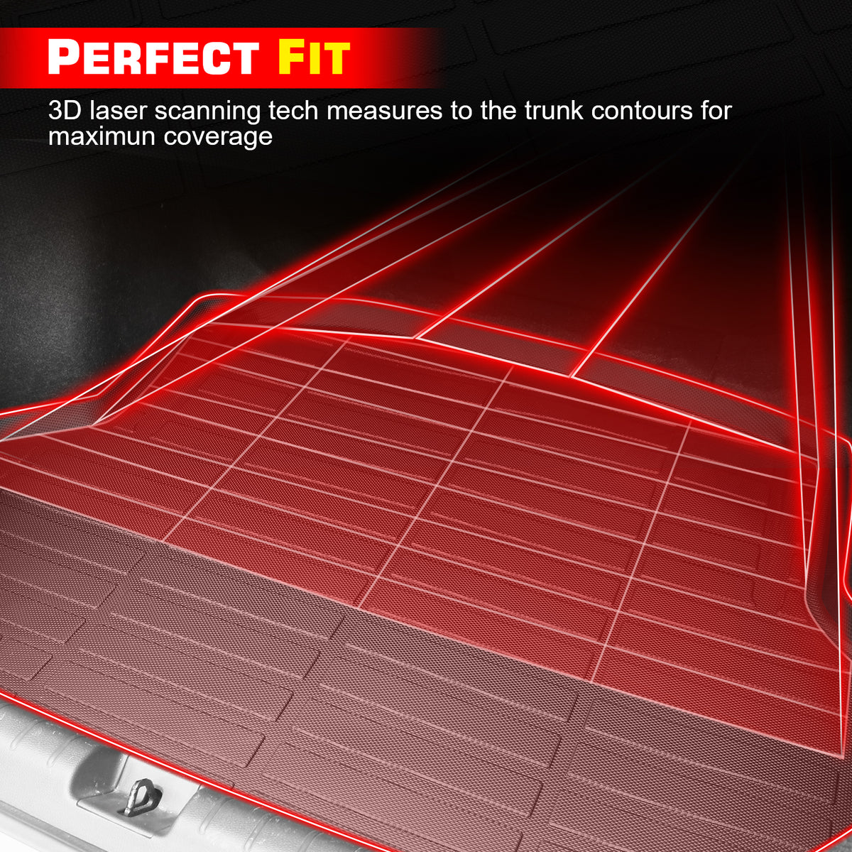 Fits 15-20 Chevy Suburban GMC Yukon XL Escalade ESV Trunk Mat+ Backrest Mats TPE