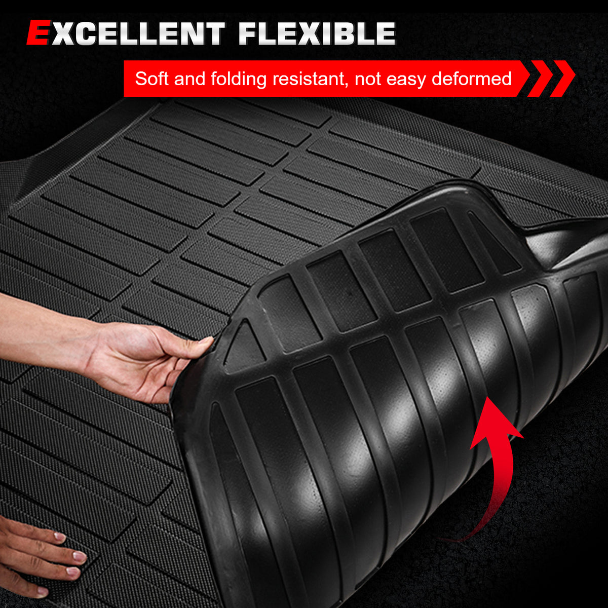 Fits 15-20 Chevy Suburban GMC Yukon XL Escalade ESV Trunk Mat+ Backrest Mats TPE