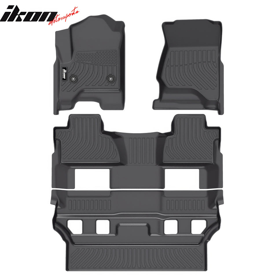 2015-2020 Chevy Tahoe GMC Yukon 7 Seat 3D Floor Mats Carpet Liner TPE